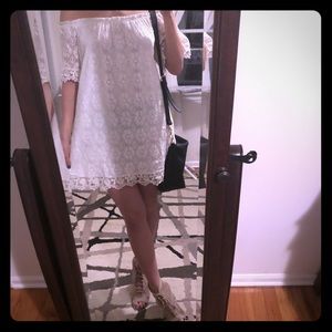 White Flowy Lace Dress Forever 21